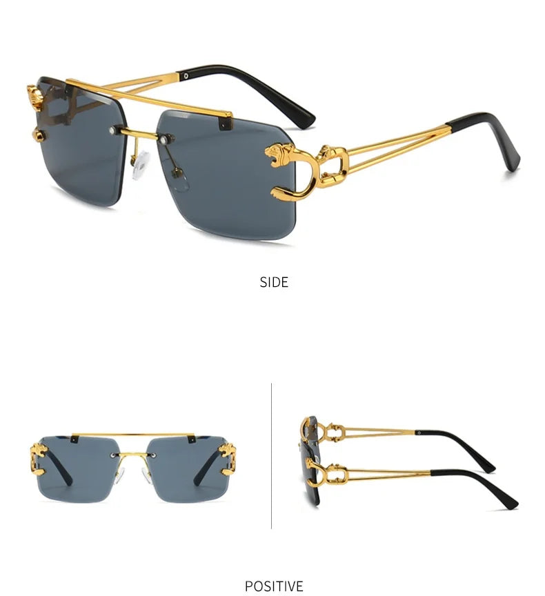 PANTHERA Rimless Retro Sunglasses