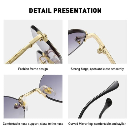 TESORO Polygon Rimless Sunglasses