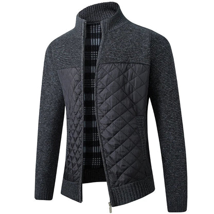 ZACH Quilted Retro Zipper Sweater