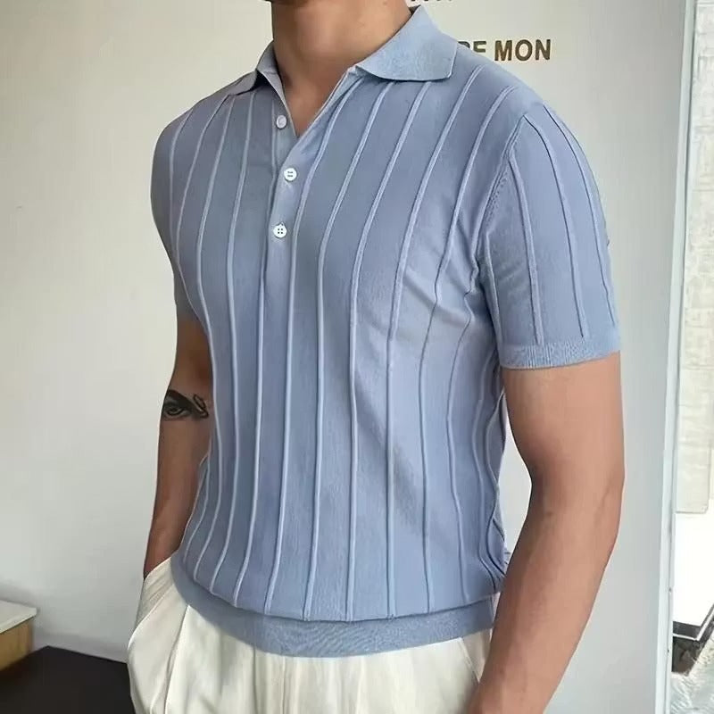 Belmont Stripe Summer Polo Shirt