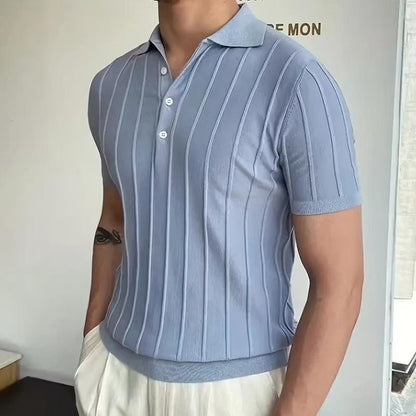 Belmont Stripe Summer Polo Shirt