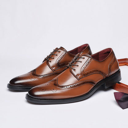 AMBERD Brogue Derby Leather Shoes