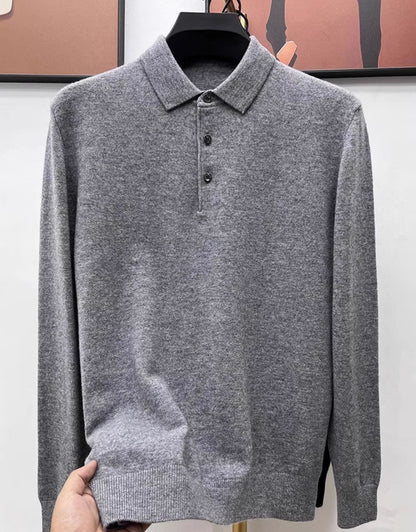 TREY Cashmere Polo Sweater