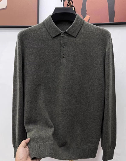 TREY Cashmere Polo Sweater