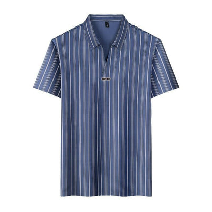 ADRIANO Breathable Silk Striped Shirt