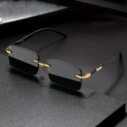 AURA Rimless Rectangle Tinted Shades