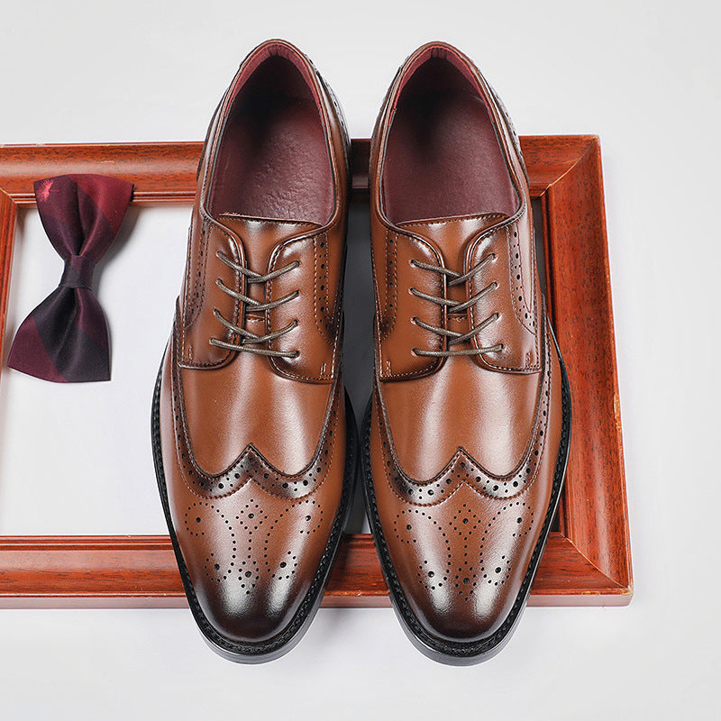 AMBERD Brogue Derby Leather Shoes