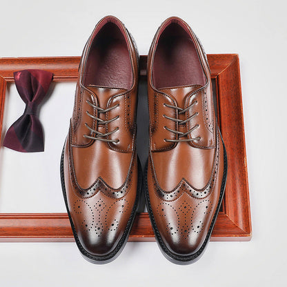 AMBERD Brogue Derby Leather Shoes