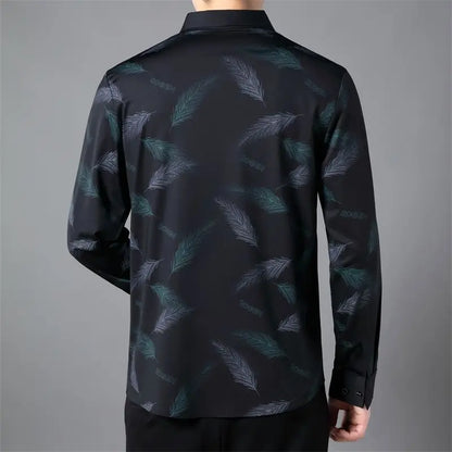 Bordeaux Noir Feather Shirt