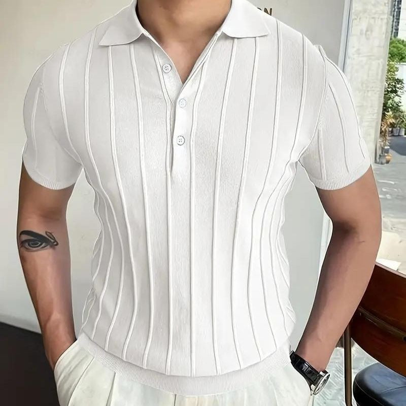 Belmont Stripe Summer Polo Shirt