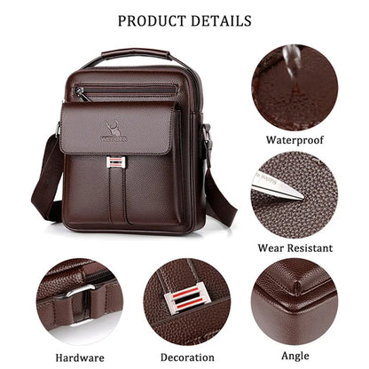 NORDVIK Waterproof PU Leather Crossbody Bag