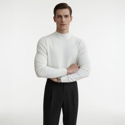 DARRO Stretchy Mock Neck Pullover