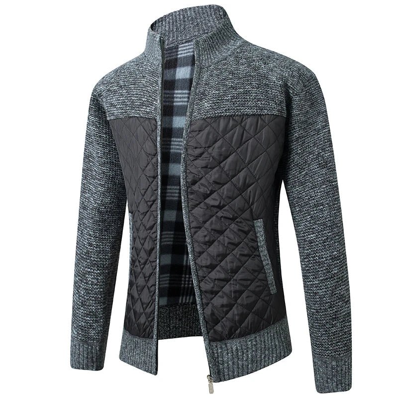 ZACH Quilted Retro Zipper Sweater
