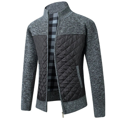 ZACH Quilted Retro Zipper Sweater