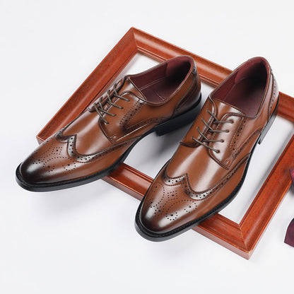 AMBERD Brogue Derby Leather Shoes