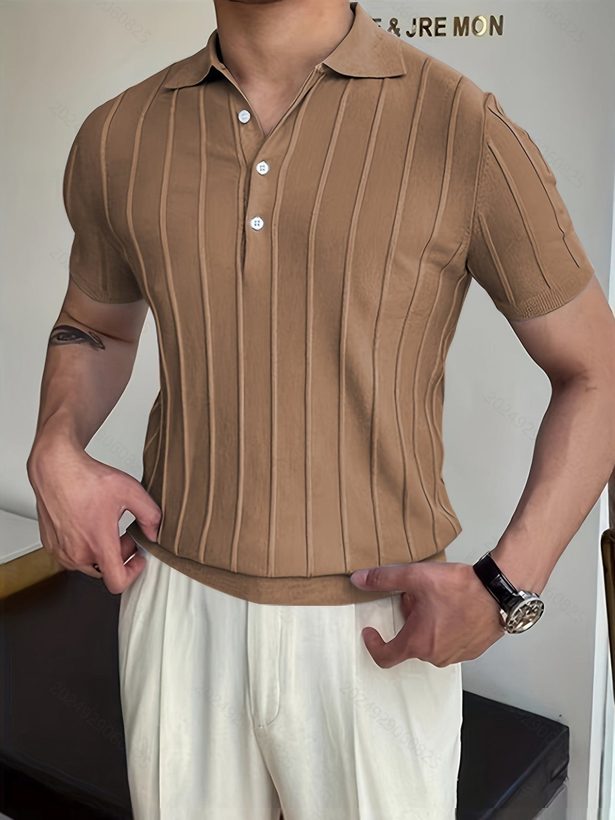 Belmont Stripe Summer Polo Shirt