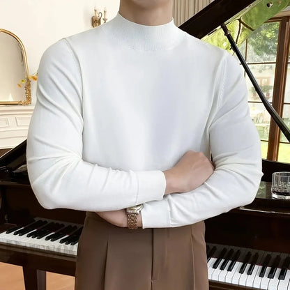 DARRO Stretchy Mock Neck Pullover