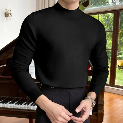 DARRO Stretchy Mock Neck Pullover