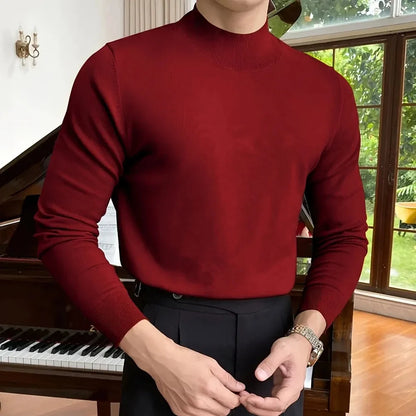 DARRO Stretchy Mock Neck Pullover