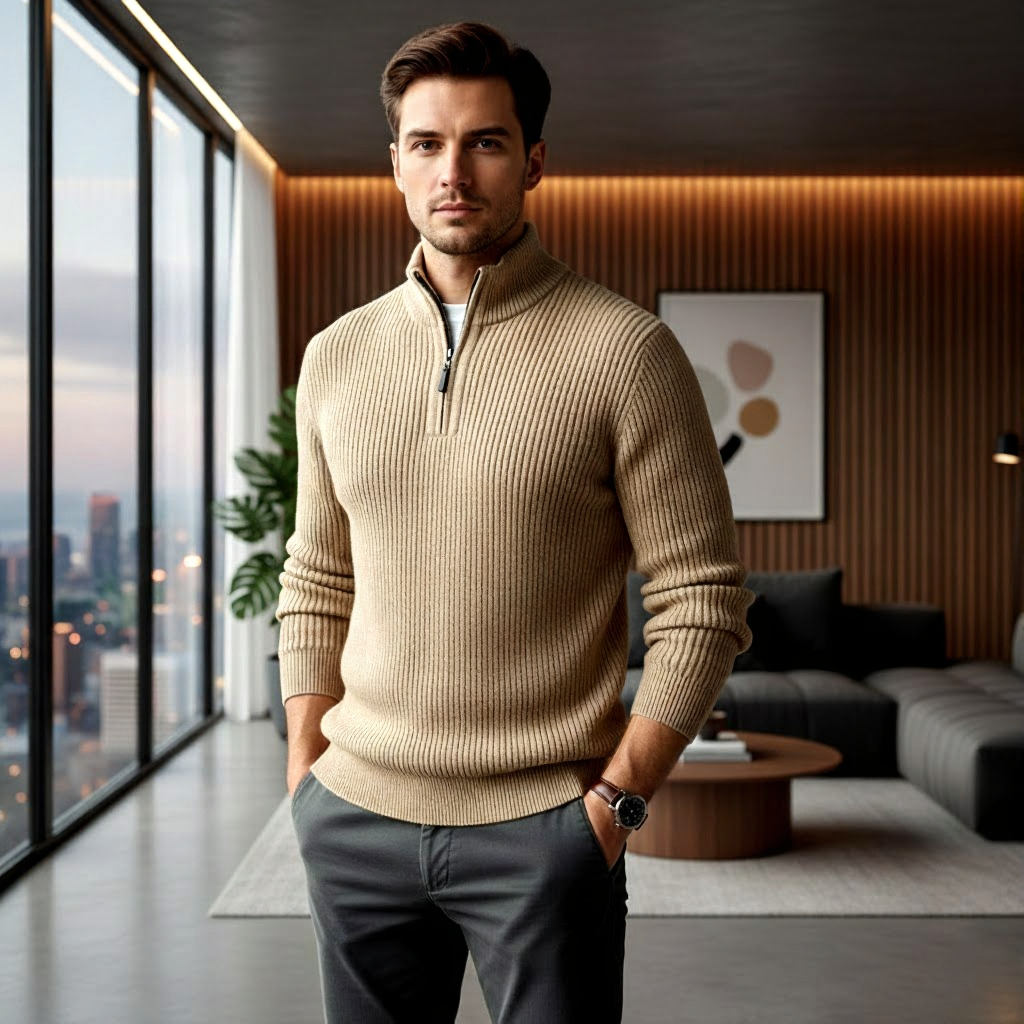 Arden Executive Quarter Zip Sweater